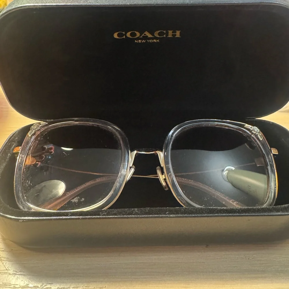 Coach Pink Gradient Square Sunglasses - Picture 4 of 6